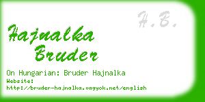 hajnalka bruder business card